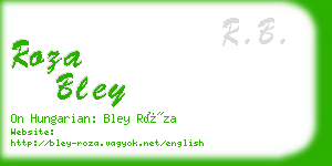 roza bley business card